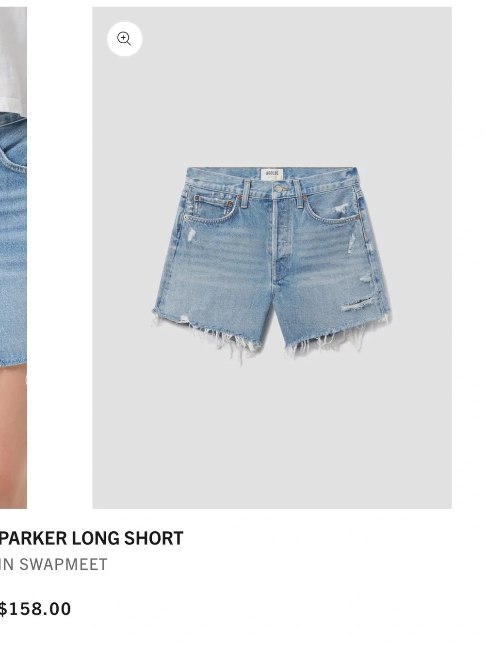 Parker Long Women's Distressed Denim Shorts - Light Blue